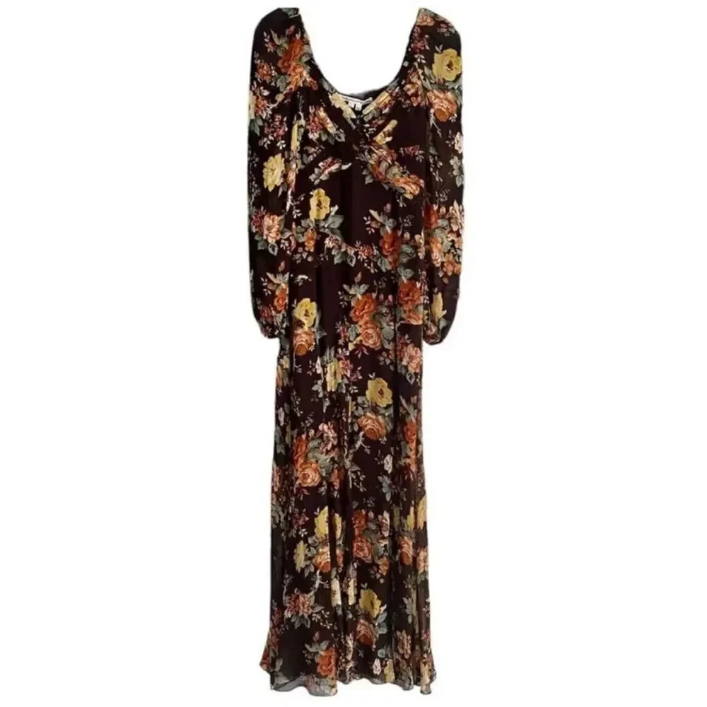 Veronica Beard Avani silk maxi dress size 2 NWT